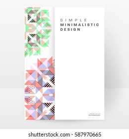 Memphis Geometric background Template for covers, flyers, banners, posters and placards, may be used for presentations and books, EPS10 vector illustration