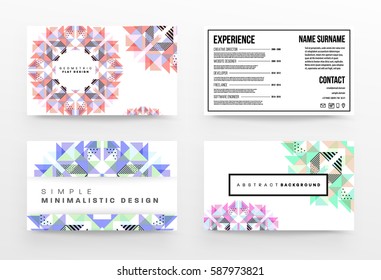 Memphis Geometric background Template for covers, flyers, banners, posters and placards, may be used for presentations and books, EPS10 vector illustration