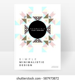 Memphis Geometric background Template for covers, flyers, banners, posters and placards, may be used for presentations and books, EPS10 vector illustration