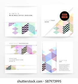 Memphis Geometrischer Hintergrund Vorlage für Cover, Flyer, Banner, Plakate und Plakate, kann für Präsentationen und Bücher verwendet werden, EPS10 Vektorgrafik