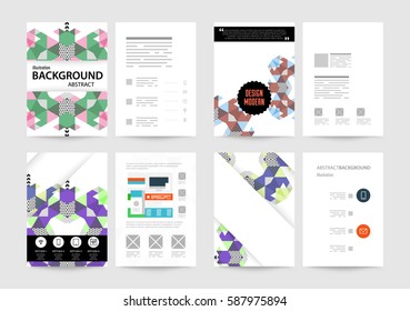 Memphis Geometric background Template for covers, flyers, banners, posters and placards, may be used for presentations and books, EPS10 vector illustration