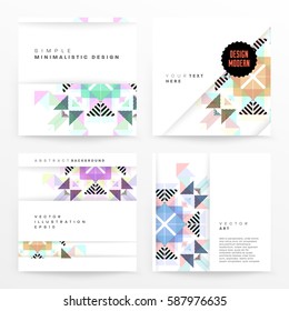 Memphis Geometric background Template for covers, flyers, banners, posters and placards, may be used for presentations and books, EPS10 vector illustration