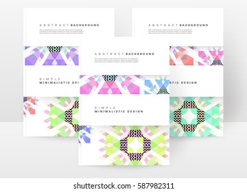 Memphis Geometric background Template for covers, flyers, banners, posters and placards, may be used for presentations and books, EPS10 vector illustration