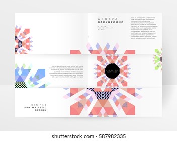 Memphis Geometric background Template for covers, flyers, banners, posters and placards, may be used for presentations and books, EPS10 vector illustration