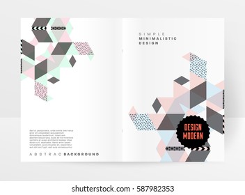 Memphis Planilla de fondo geométrico para cubiertas, volantes, pancartas, carteles y carteles, se puede usar para presentaciones y libros, ilustración del vector EPS10