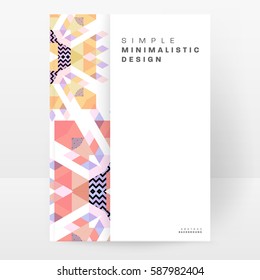 Memphis Geometric background Template for covers, flyers, banners, posters and placards, may be used for presentations and books, EPS10 vector illustration
