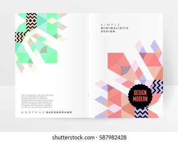 Memphis Geometric background Template for covers, flyers, banners, posters and placards, may be used for presentations and books, EPS10 vector illustration