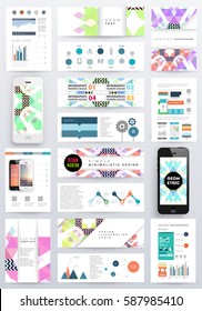 Memphis Geometrischer Hintergrund Vorlage für Cover, Flyer, Banner, Plakate und Plakate, kann für Präsentationen und Bücher verwendet werden, EPS10 Vektorgrafik