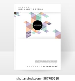 Memphis Geometric background Template for covers, flyers, banners, posters and placards, may be used for presentations and books, EPS10 vector illustration