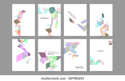 Memphis Planilla de fondo geométrico para cubiertas, volantes, pancartas, carteles y carteles, se puede usar para presentaciones y libros, ilustración del vector EPS10