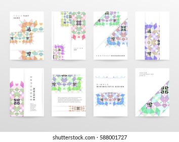 Memphis Geometric background Template for covers, flyers, banners, posters and placards, may be used for presentations and books, EPS10 vector illustration