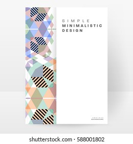 Memphis Geometric background Template for covers, flyers, banners, posters and placards, may be used for presentations and books, EPS10 vector illustration