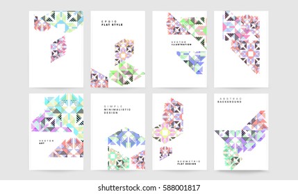 Memphis Geometric background Template for covers, flyers, banners, posters and placards, may be used for presentations and books, EPS10 vector illustration