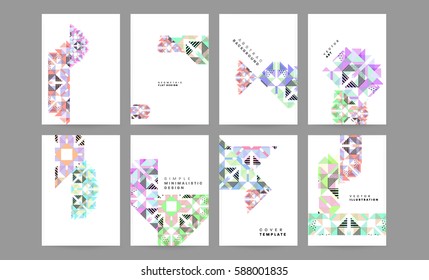 Memphis Geometric background Template for covers, flyers, banners, posters and placards, may be used for presentations and books, EPS10 vector illustration