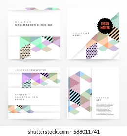 Memphis Planilla de fondo geométrico para cubiertas, volantes, pancartas, carteles y carteles, se puede usar para presentaciones y libros, ilustración del vector EPS10