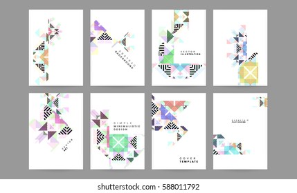 Memphis Geometrischer Hintergrund Vorlage für Cover, Flyer, Banner, Plakate und Plakate, kann für Präsentationen und Bücher verwendet werden, EPS10 Vektorgrafik