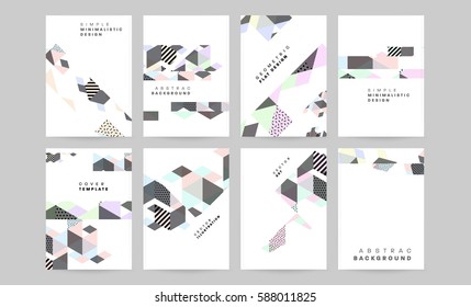 Memphis Geometric background Template for covers, flyers, banners, posters and placards, may be used for presentations and books, EPS10 vector illustration