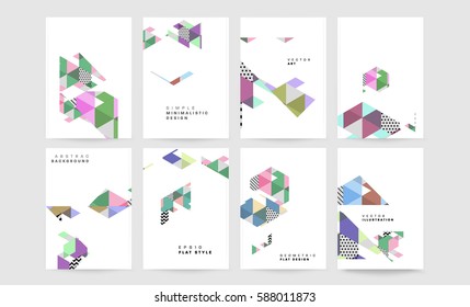 Memphis Geometric background Template for covers, flyers, banners, posters and placards, may be used for presentations and books, EPS10 vector illustration