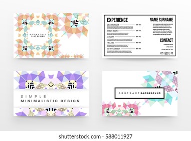 Memphis Geometric background Template for covers, flyers, banners, posters and placards, may be used for presentations and books, EPS10 vector illustration