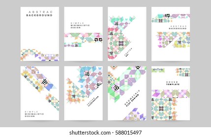 Memphis Geometric background Template for covers, flyers, banners, posters and placards, may be used for presentations and books, EPS10 vector illustration