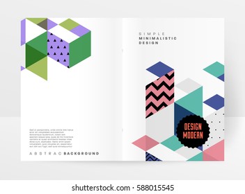 Memphis Geometrischer Hintergrund Vorlage für Cover, Flyer, Banner, Plakate und Plakate, kann für Präsentationen und Bücher verwendet werden, EPS10 Vektorgrafik