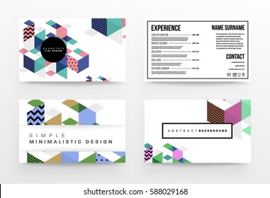 Memphis Geometric background Template for covers, flyers, banners, posters and placards, may be used for presentations and books, EPS10 vector illustration