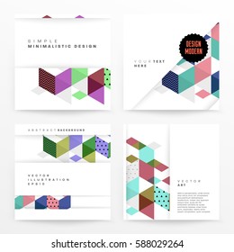 Memphis Geometric background Template for covers, flyers, banners, posters and placards, may be used for presentations and books, EPS10 vector illustration