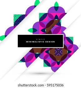 Memphis Geometric background Template for covers, flyers, banners, posters and placards, may be used for presentations and books, EPS10 vector illustration
