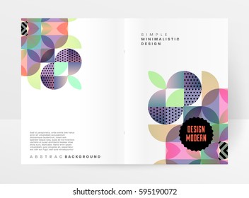 Memphis Geometric background Template for covers, flyers, banners, posters and placards, may be used for presentations and books, EPS10 vector illustration