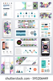 Memphis Geometric background Template for covers, flyers, banners, posters and placards, may be used for presentations and books, EPS10 vector illustration