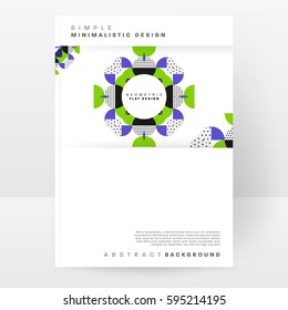 Memphis Geometric background Template for covers, flyers, banners, posters and placards, may be used for presentations and books, EPS10 vector illustration
