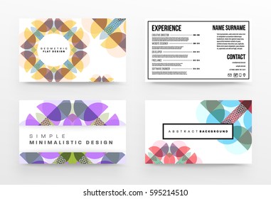 Memphis Geometric background Template for covers, flyers, banners, posters and placards, may be used for presentations and books, EPS10 vector illustration