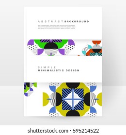 Memphis Planilla de fondo geométrico para cubiertas, volantes, pancartas, carteles y carteles, se puede usar para presentaciones y libros, ilustración del vector EPS10