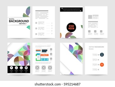 Memphis Geometric background Template for covers, flyers, banners, posters and placards, may be used for presentations and books, EPS10 vector illustration