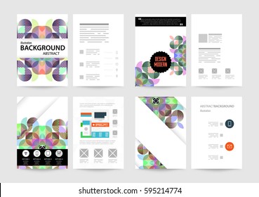 Memphis Geometric background Template for covers, flyers, banners, posters and placards, may be used for presentations and books, EPS10 vector illustration