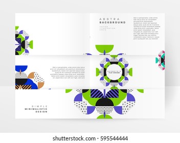 Memphis Geometric background Template for covers, flyers, banners, posters and placards, may be used for presentations and books, EPS10 vector illustration