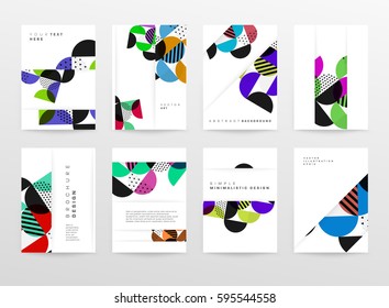 Memphis Geometric background Template for covers, flyers, banners, posters and placards, may be used for presentations and books, EPS10 vector illustration