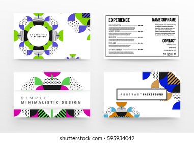 Memphis Geometric background Template for covers, flyers, banners, posters and placards, may be used for presentations and books, EPS10 vector illustration
