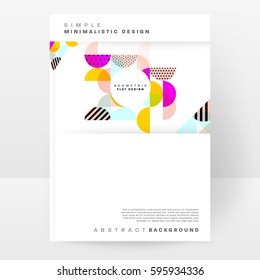 Memphis Geometric background Template for covers, flyers, banners, posters and placards, may be used for presentations and books, EPS10 vector illustration