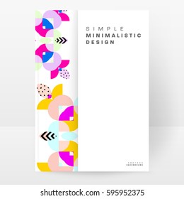 Memphis Geometric background Template for covers, flyers, banners, posters and placards, may be used for presentations and books, EPS10 vector illustration