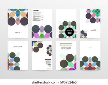 Memphis Geometric background Template for covers, flyers, banners, posters and placards, may be used for presentations and books, EPS10 vector illustration
