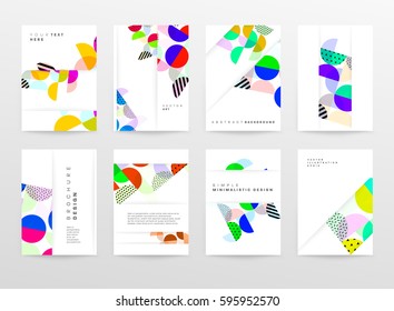 Memphis Planilla de fondo geométrico para cubiertas, volantes, pancartas, carteles y carteles, se puede usar para presentaciones y libros, ilustración del vector EPS10