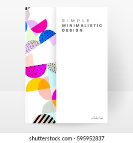 Memphis Geometric background Template for covers, flyers, banners, posters and placards, may be used for presentations and books, EPS10 vector illustration