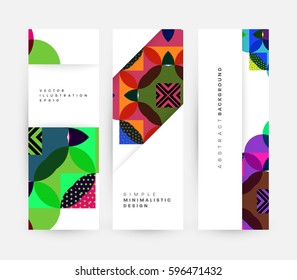 Memphis Geometric background Template for covers, flyers, banners, posters and placards, may be used for presentations and books, EPS10 vector illustration