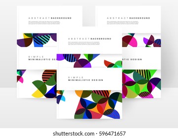 Memphis Geometric background Template for covers, flyers, banners, posters and placards, may be used for presentations and books, EPS10 vector illustration