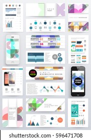 Memphis Geometric background Template for covers, flyers, banners, posters and placards, may be used for presentations and books, EPS10 vector illustration