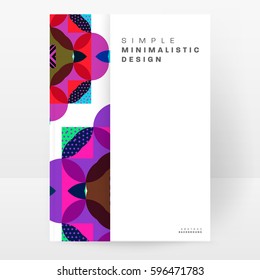 Memphis Geometric background Template for covers, flyers, banners, posters and placards, may be used for presentations and books, EPS10 vector illustration