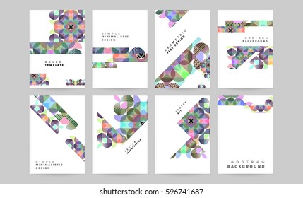 Memphis Geometric background Template for covers, flyers, banners, posters and placards, may be used for presentations and books, EPS10 vector illustration