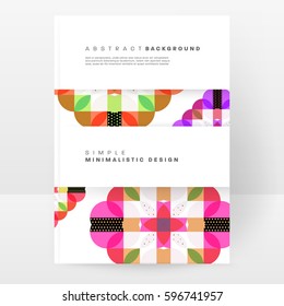 Memphis Geometric background Template for covers, flyers, banners, posters and placards, may be used for presentations and books, EPS10 vector illustration