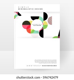 Memphis Geometric background Template for covers, flyers, banners, posters and placards, may be used for presentations and books, EPS10 vector illustration